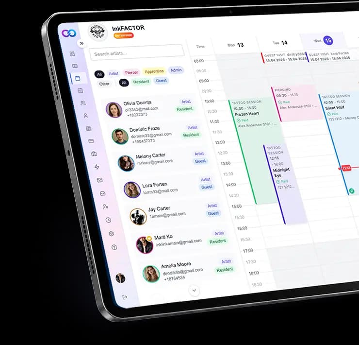 InkLinka interface preview on desktop, tablet and phone