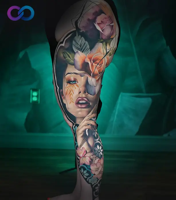 Jay Freestyle tattoo composition detail